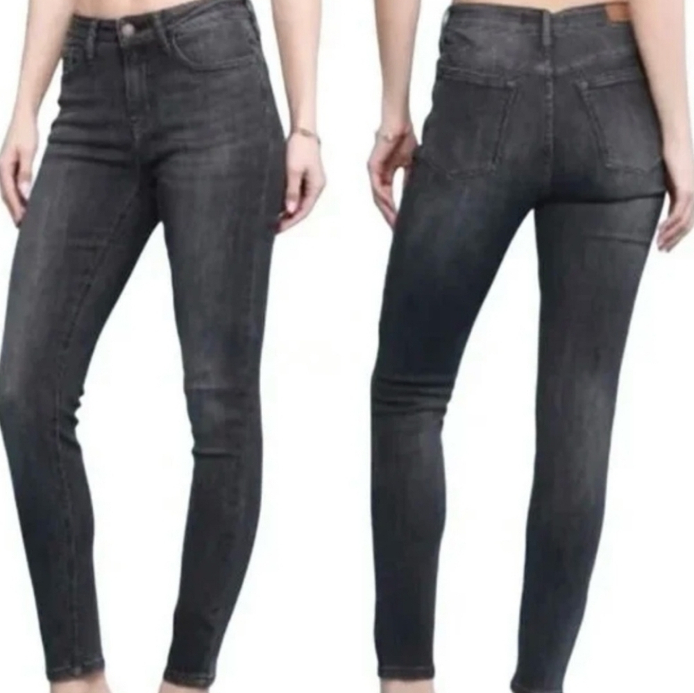 Judy Blue JB8883 Black / Charcoal Gray Wash Skinny Fit High Rise Stretch Jean